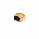 flat black stone ring