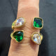 four stone green ring
