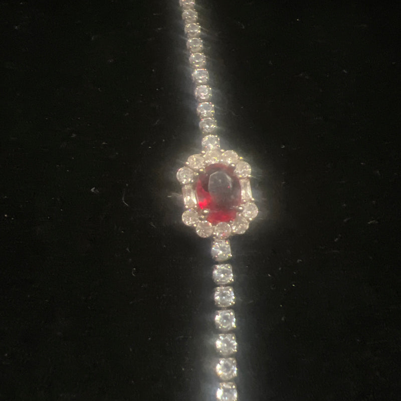red stone zircon bracelet