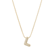 Pave initial necklace - 18k gold plated