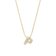 Pave initial necklace - 18k gold plated