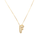 Bubble pave initial necklace - 18k gold plated