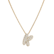 Bubble pave initial necklace - 18k gold plated