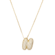 Bubble pave initial necklace - 18k gold plated