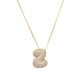 Bubble pave initial necklace - 18k gold plated