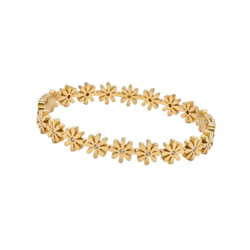 Gold Blossom Chain Bracelet