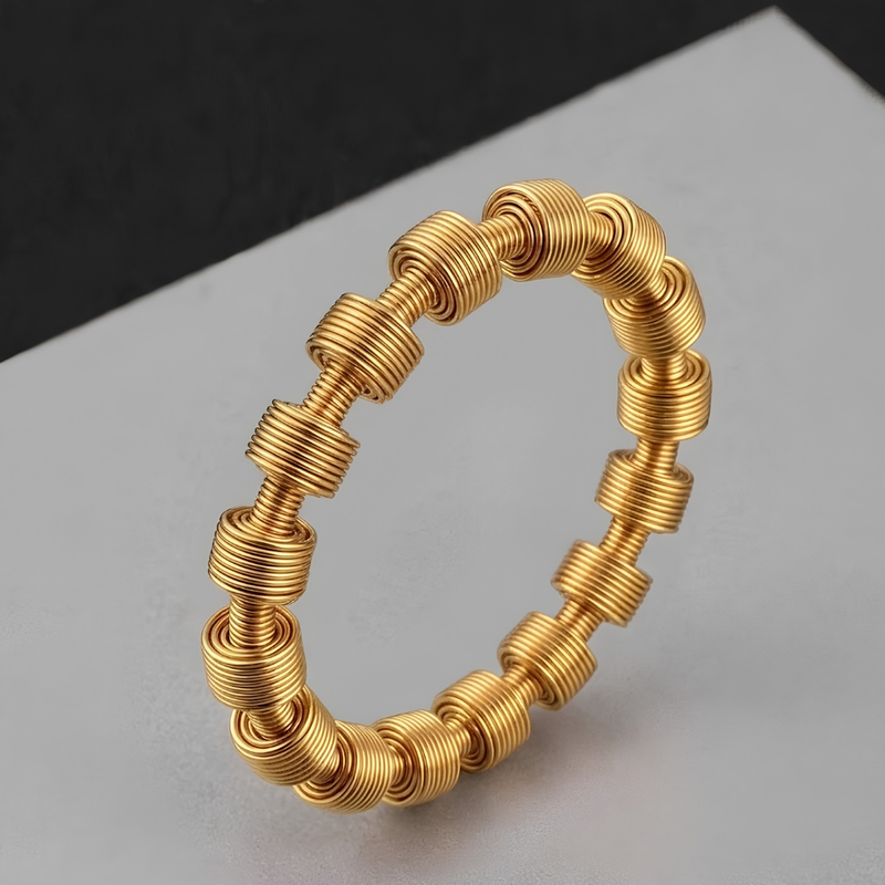 Twisted Gold Bangle