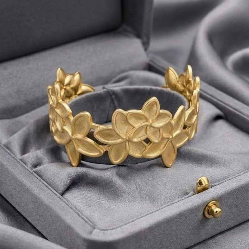 Gold Flower Bangle