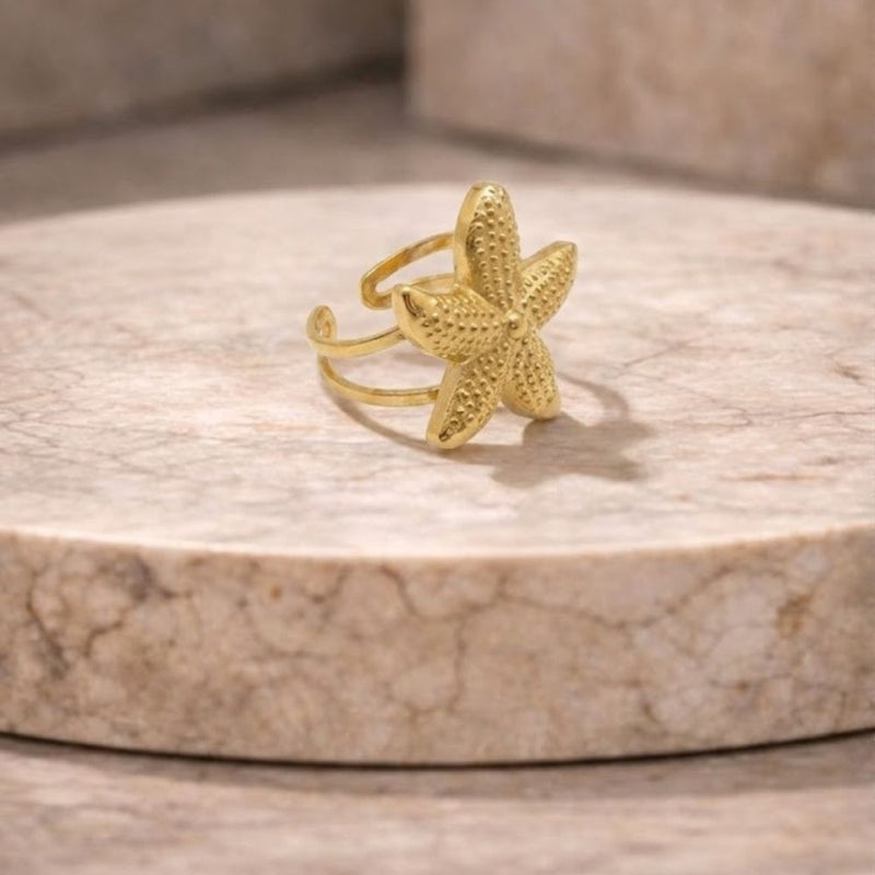 Gold Starfish Ring