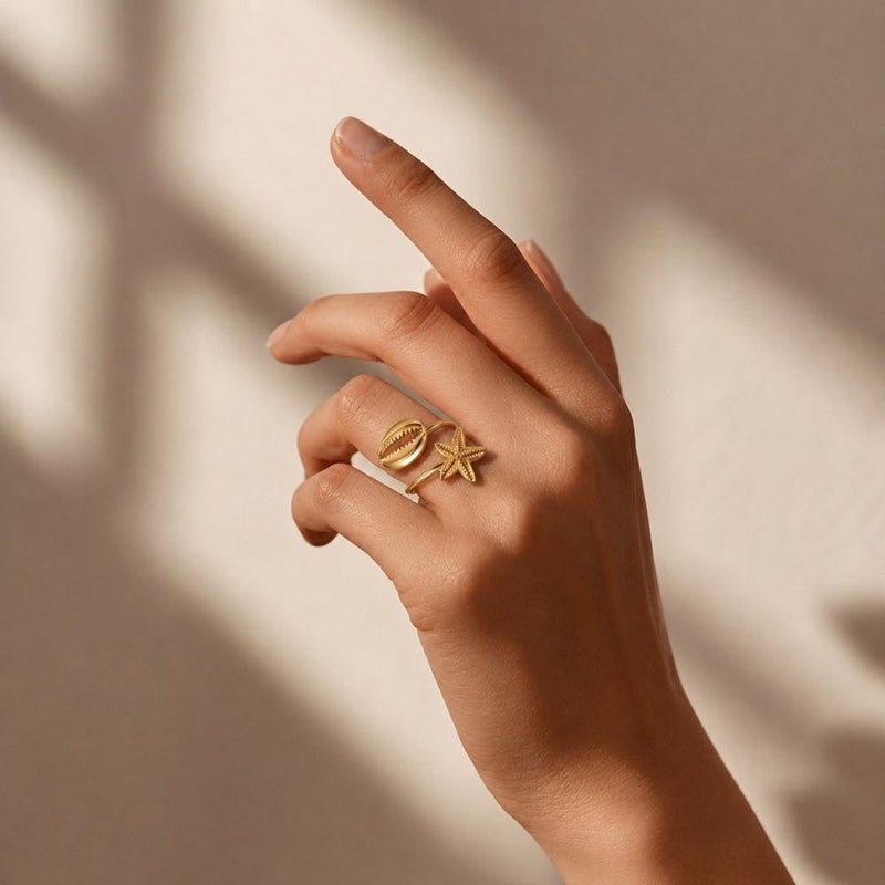 Shell Star Ring