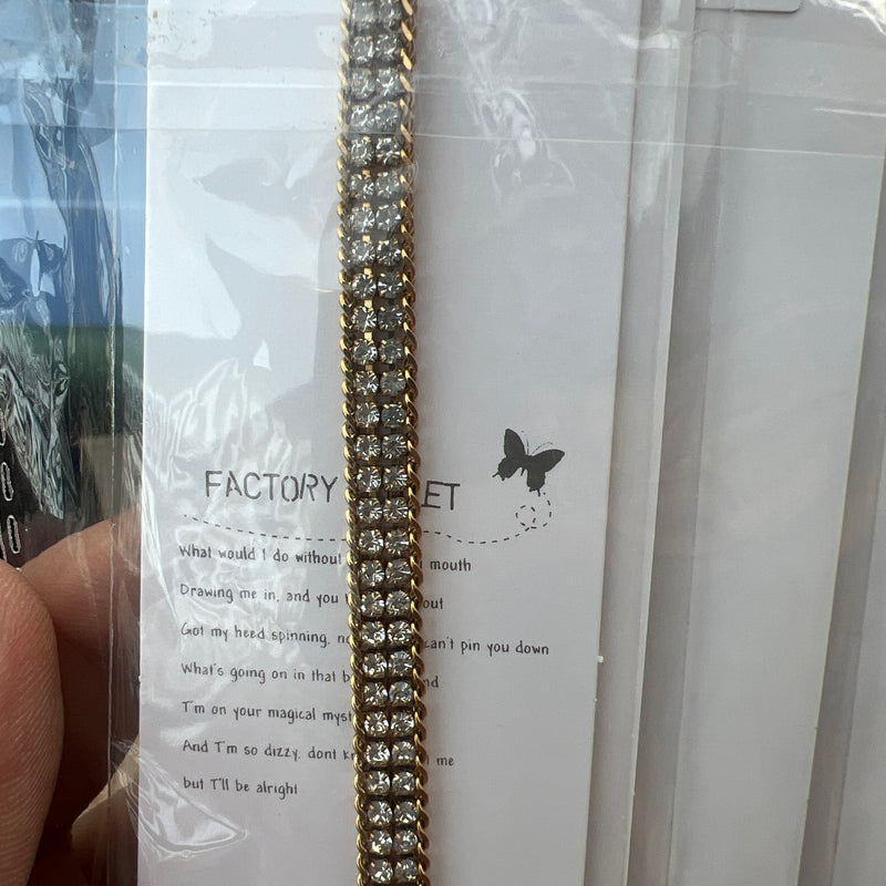 two layer minimal zircon bracelet