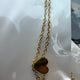 minimal heart charm necklace