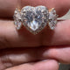 xuping heart stone golden ring