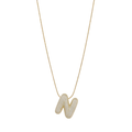Pave initial necklace - 18k gold plated