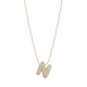 Pave initial necklace - 18k gold plated