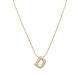 Pave initial necklace - 18k gold plated