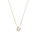Pave initial necklace - 18k gold plated