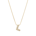Pave initial necklace - 18k gold plated