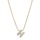 Pave initial necklace - 18k gold plated