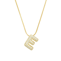 Pave initial necklace - 18k gold plated