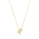 Pave initial necklace - 18k gold plated