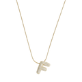 Pave initial necklace - 18k gold plated