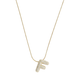 Pave initial necklace - 18k gold plated