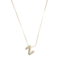 Pave initial necklace - 18k gold plated