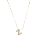 Pave initial necklace - 18k gold plated