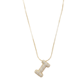 Pave initial necklace - 18k gold plated