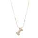 Pave initial necklace - 18k gold plated
