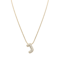 Pave initial necklace - 18k gold plated