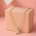 Pave initial necklace - 18k gold plated