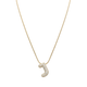 Pave initial necklace - 18k gold plated
