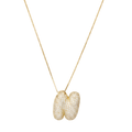 Bubble pave initial necklace - 18k gold plated