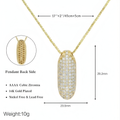 Bubble pave initial necklace - 18k gold plated