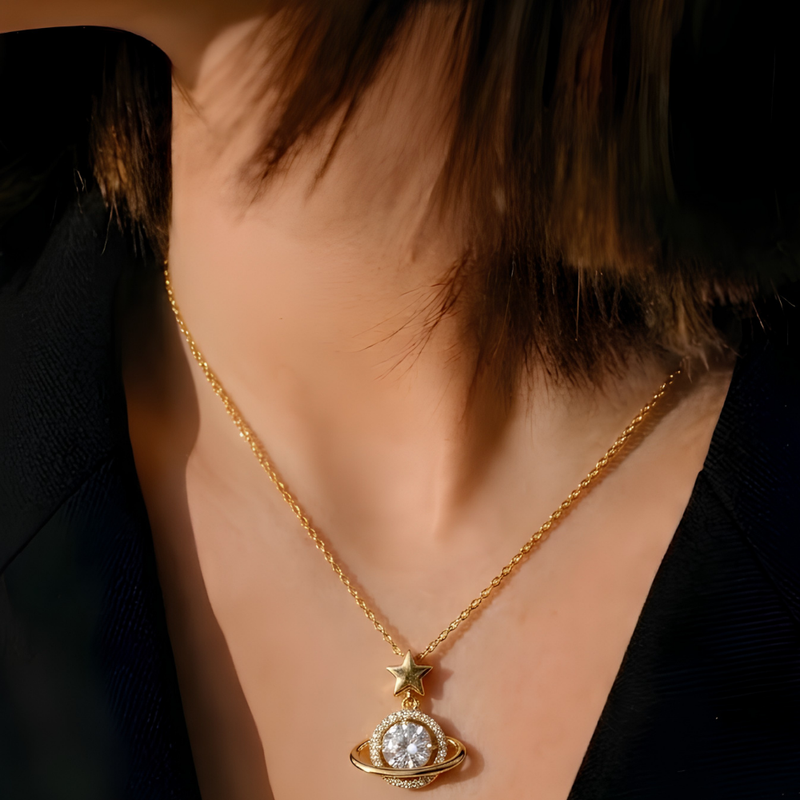 Golden Planet Necklace