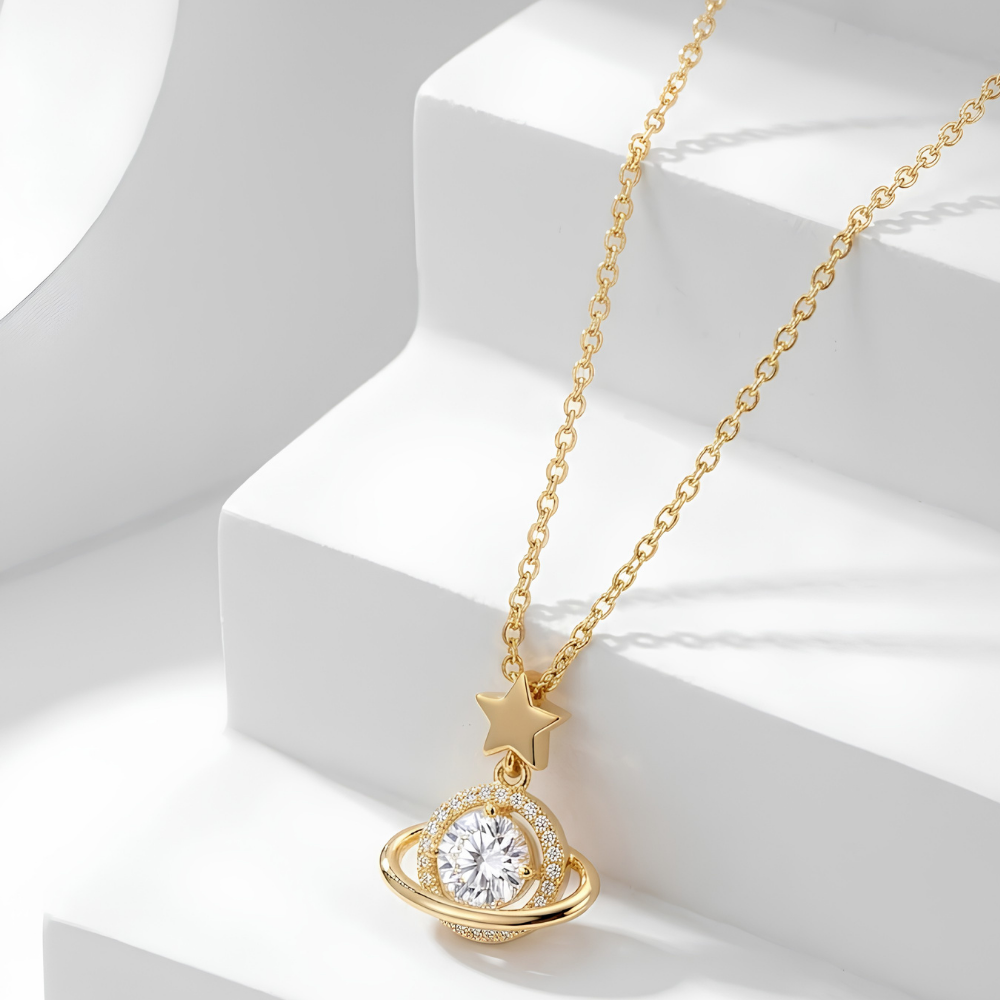 Golden Planet Necklace