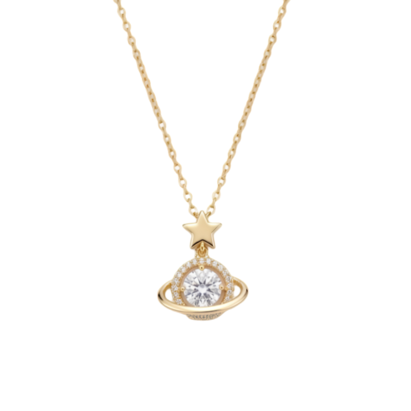 Golden Planet Necklace