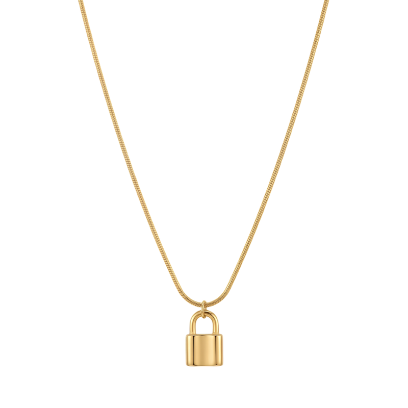 Gold Padlock Necklace