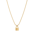 Gold Padlock Necklace