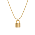 Gold Padlock Necklace