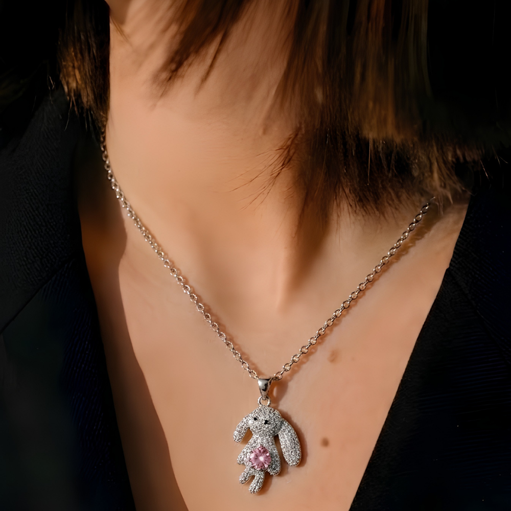 Crystal Bunny Necklace