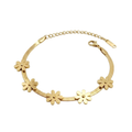 Daisy Flower Charm Bracelet