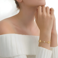 "Daisy Flower Zirconia Charm Bracelet