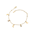 Crescent Moon Zirconia Charm Bracelet
