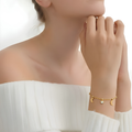 Crescent Moon Zirconia Charm Bracelet
