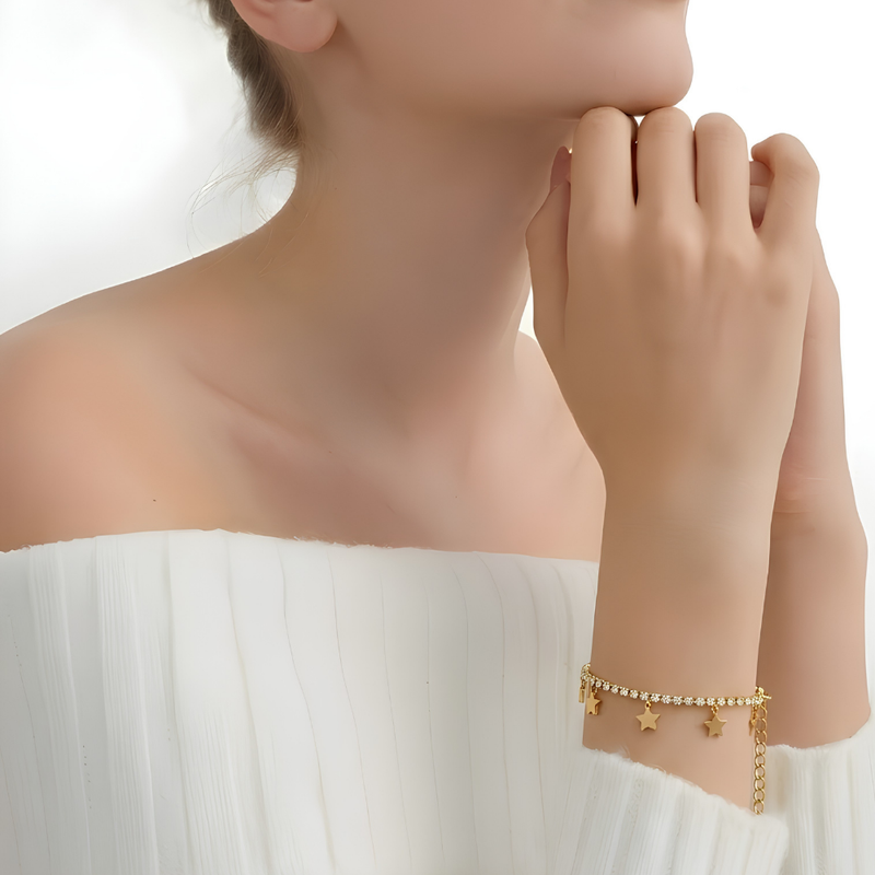 Star Charm Zirconia Bracelet