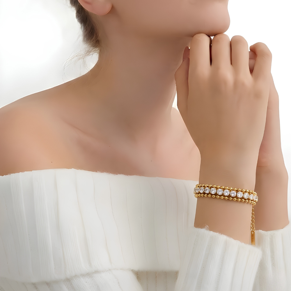 Double Layer Zirconia Bracelet