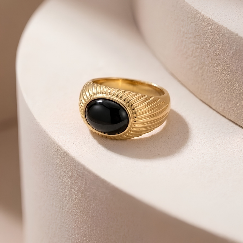 Black Stone Ring